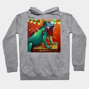 Cute Iguana Drawing Hoodie